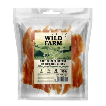 WILD FARM Kuracie prsia na paličke 500g psia maškrta