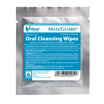 VETFOOD MAXI/GUARD Oral Cleansing Wipes 10 ks