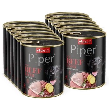 DOLINA NOTECI Piper pre psy s hovädzou pečeňou a zemiakmi 12x800g