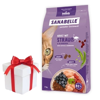 BOSCH Sanabelle Adult Ostrich 8 kg + Prekvapenie pre mačku ZADARMO!