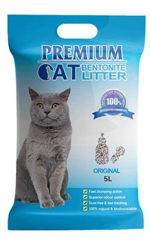 Premium Cat Clumping Bentonite Litter - Natural pre mačky 5L