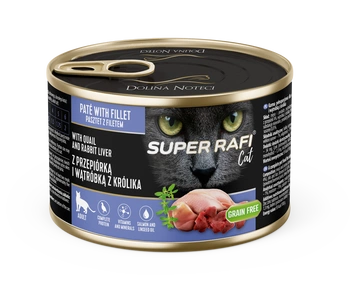 DOLINA NOTECI Super Rafi Cat P&F s prepeličou a králičou pečeňou 185g