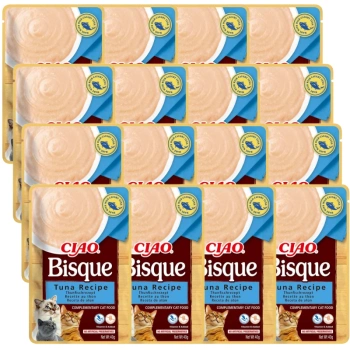 INABA Cat Ciao Bisque - doplnkové krmivo pre mačky s príchuťou tuniaka 12x40g