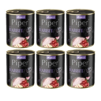 DOLINA NOTECI Piper pre psy s králikom a jablkom 6x800g