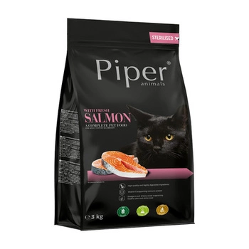 DOLINA NOTECI Piper Animals s lososom pre sterilizované mačky 3 kg