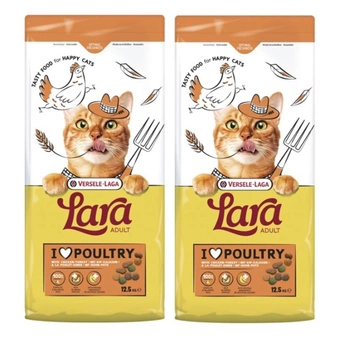 VERSELE-LAGA Lara Adult Turkey & Chicken 2x12,5 kg - krmivo pre dospelé mačky s morčacím a kuracím mäsom