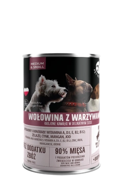 PetRepublic kúsky v omáčke s hovädzím mäsom a zeleninou 400g pre psy