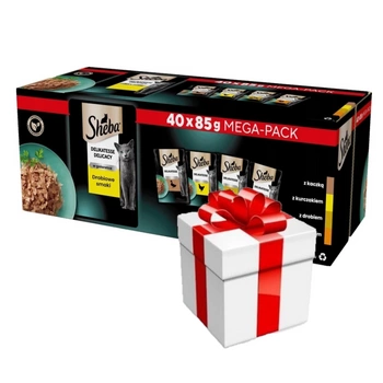 Sheba Delicacy Poultry Jelly flavours - vlhké krmivo pre mačky 40x85g + PREKVAPENIE PRE MAČKU