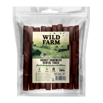 WILD FARM Zubné tuby s králikom 500g Psí maškrta
