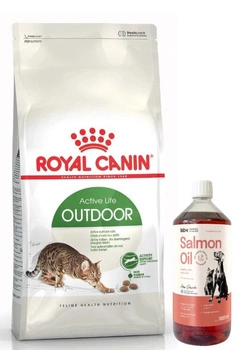 ROYAL CANIN Outdoor 30 10kg + LAB V Lososový olej pre psov a mačky 1000ml