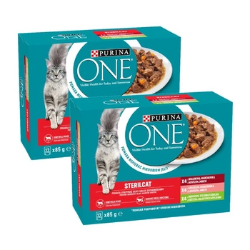 Purina One Sterilcat mix príchutí 2x(12x85g)