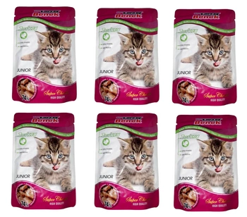 SUPER BENEK Junior Sachet pre mačky s kúskami morčacieho mäsa 24x100g