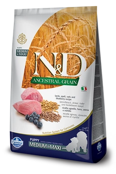 Farmina N&D Ancestral Grain LAMB & BLUEBERRY PUPPY MEDIUM & MAXI 12 kg