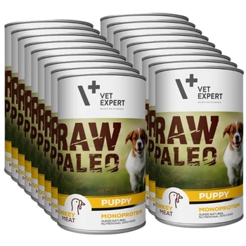 Vetexpert RAW PALEO puppy turkey 18x400g - morčacia konzerva