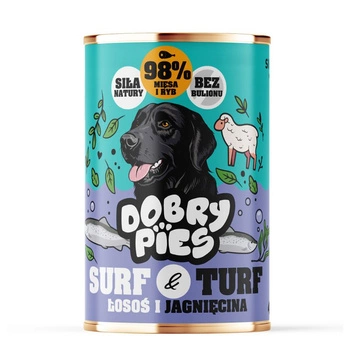 Dobry Pies Losos a jahňacie 6x400g
