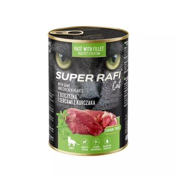 DOLINA NOTECI Super Rafi Cat P&F s divinou a kuracími srdiečkami 400g