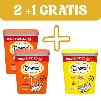 2+1 GRATIS! DREAMIES Mega Box 350 g