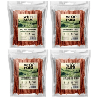WILD FARM kačacie a ryžové tyčinky 4x500g pochúťka pre psa