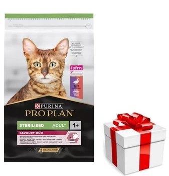 PURINA Pro Plan Cat Sterilised Duck & Liver 10kg + zadarmo prekvapenie pre mačku
