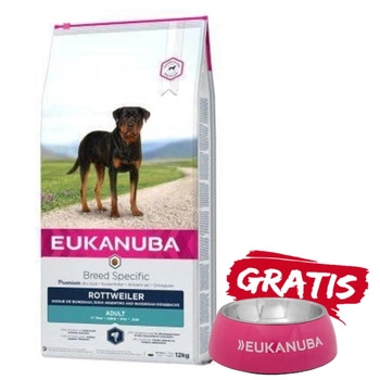 EUKANUBA Adult Rottweiler 12kg + miska ZADARMO!