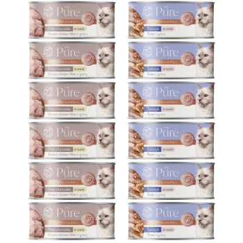 PetRepublic Pure Mix príchutí v omáčke 12x80g