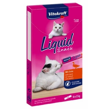 Vitakraft Cat Liquid-Snack s kačkou 6x15g