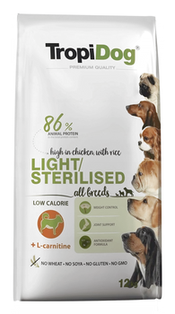 TROPIDOG Premium light/sterilizovaný 12 kg