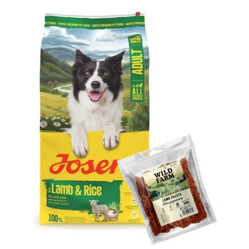 JOSERA Adult Lamb & Ryža 12,5 kg & WILD FARM jahňacie filet 500g pre psa