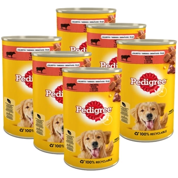Pedigree adult s hovädzím mäsom v želé 6x1200 g