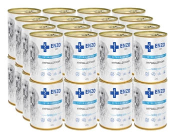 ENZO VET Hypoalergénna diéta s morčacím mäsom pre psy 32x400g