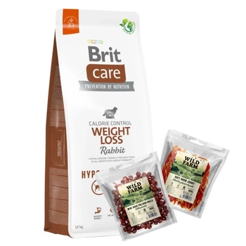 Brit Care Hypoallergenic Weight Loss Rabbit 12 kg & WILD FARM Mix príchutí 2x500g