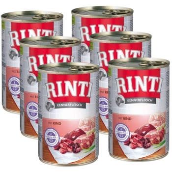 Rinti Kennerfleisch Rind mokré krmivo pre psov - hovädzie mäso 6x400g