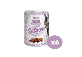 BRIT CARE Cat Snack Superfruits Salmon 6x100g