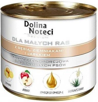 Dolina Noteci PREMIUM pre psy malých plemien s husacími zemiakmi a jablkami 185g x12