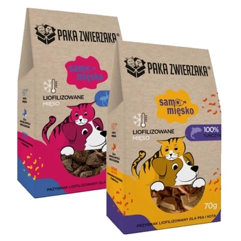 Paka Zwierzaka Lyofilizované maškrty Mix príchutí 2x70g