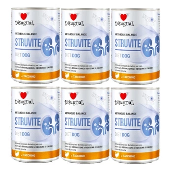 Disugual Veterinárne mokré krmivo pre psov STRUVITE Morčacie (dospelé) 6x400g