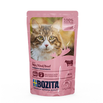 BOZITA Kúsky v omáčke s hovädzím mäsom (vrecko) 85g