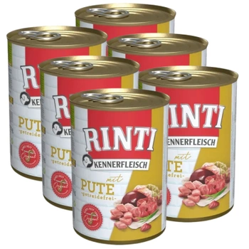 Rinti Kennerfleisch Pute mokré krmivo pre psov - moriak 6x400g