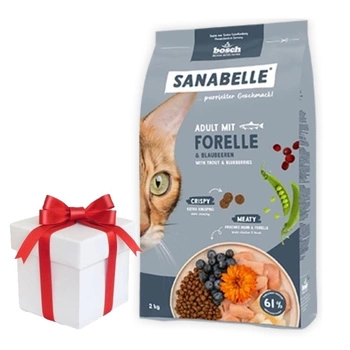 BOSCH Sanabelle Adult Trout 8 kg + Prekvapenie pre mačku ZADARMO