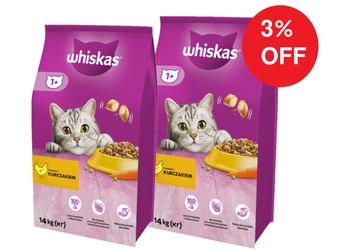 Whiskas s kuracím mäsom 2x14 kg