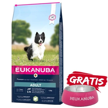 EUKANUBA Adult Small&Medium Breed Lamb & Rice 12kg + miska ZADARMO!