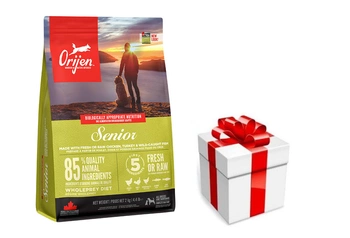 ORIJEN Dog Senior 2kg + prekvapenie pre vášho psa ZDARMA
