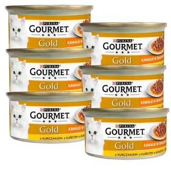 Purina Gourmet Gold Sauce Delight s kuracím mäsom 6x85g