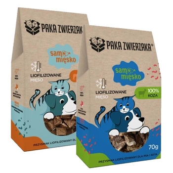 Paka Zwierzaka Lyofilizované maškrty Mix príchutí 2x70g