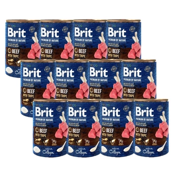 Brit Premium by Nature Hovädzie mäso s vnútornosťami 12x800g