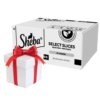 SHEBA Selection Select Slices Poultry Flavors kapsičky 120x85 g - kompletné mokré krmivo pre dospelé mačky, v omáčke + Prekvapenie pre mačku ZADARMO!