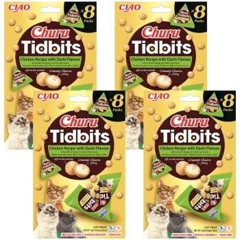 INABA Cat Churu Tidbits - Kuracie s vývarom Dashi 4x(8x12g)