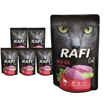 RAFI Cat Adult s teľacím mäsom 10x100g