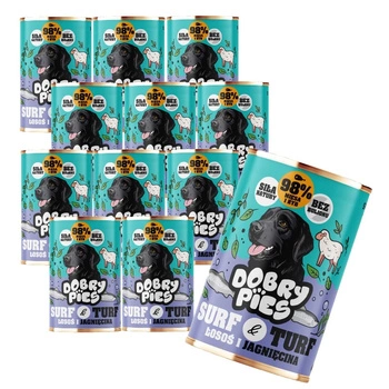 Dobry Pies Losos a jahňacie 12x400g