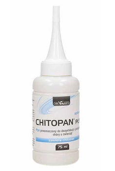 CHITOPAN tekutina určená na dezinfekciu kože zvierat, 75 ml s aplikátorom